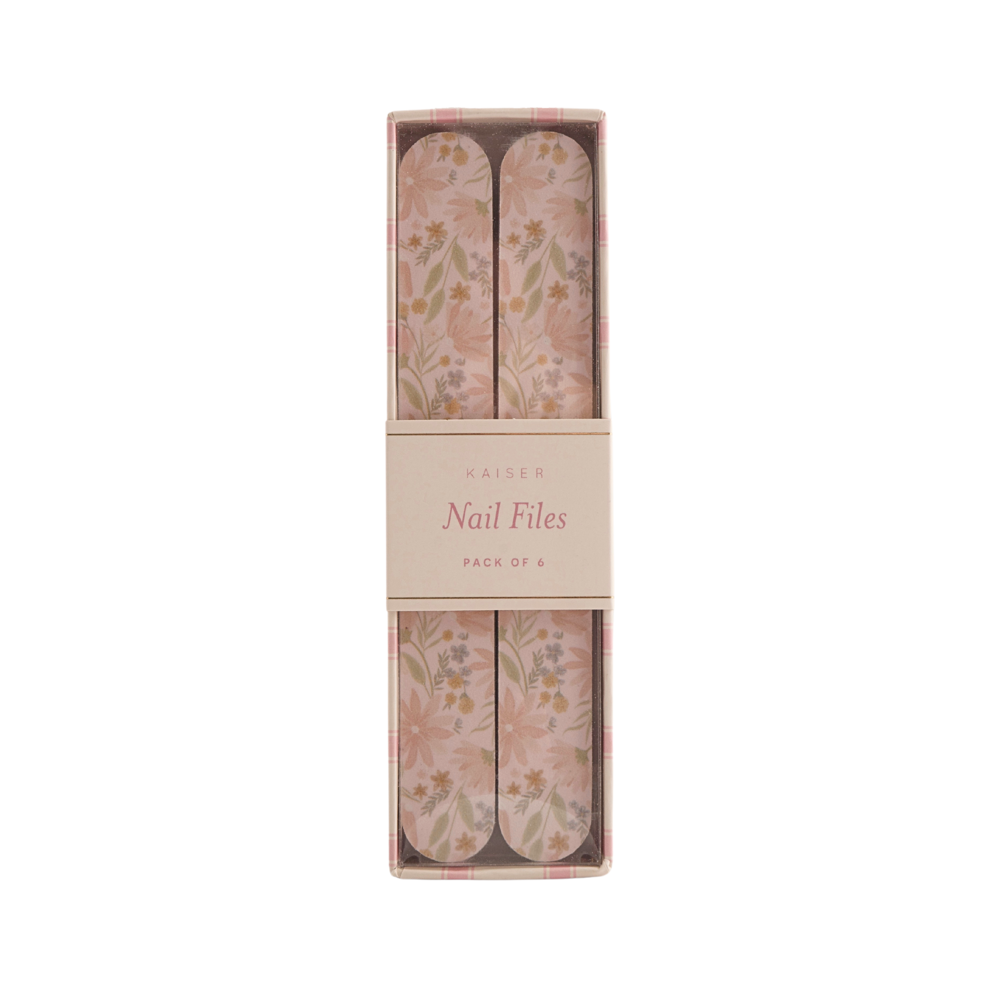 6Pk Printed Nail File - Blushing Floral